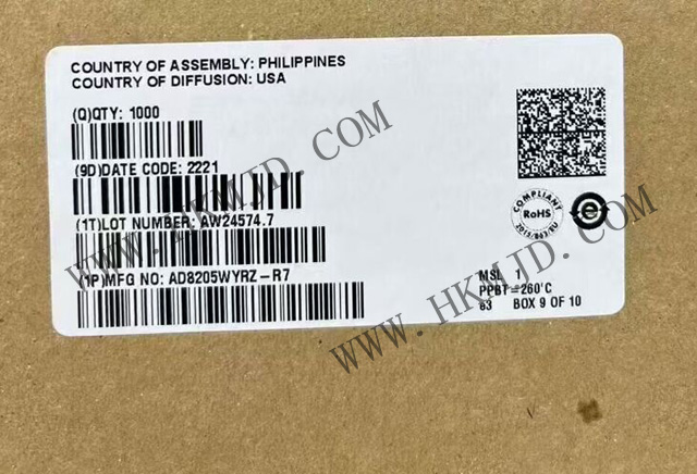 亞德諾(ADI) AD8205WYRZ AD8205 單電源差動放大器，提供8引腳SOIC封裝