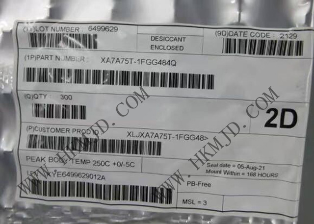 原裝現貨 XA7A75T-1FGG484Q 可編程邏輯器件 IC FPGA 285 I/O 484FBGA