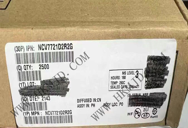 安森美半導體NCV7721D2R2G并行輸入控制雙半橋柵極驅動器