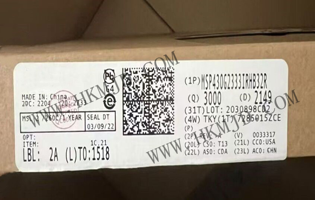 明佳達(dá)電子——【出售】MSP430G2333IRHB32R (TI) 16MHz，16位混合信號(hào)微控制器