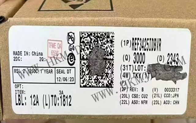 德州儀器 REF3425IDBVR：低溫漂 (6ppm/°C)、低功耗、高精度 CMOS 電壓基準(zhǔn)
